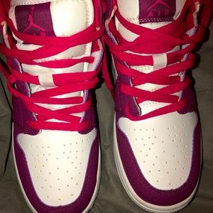 pink and lilac jordans